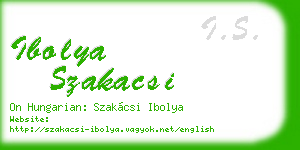 ibolya szakacsi business card