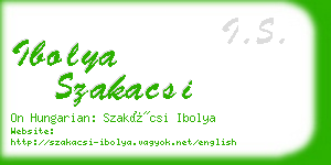 ibolya szakacsi business card